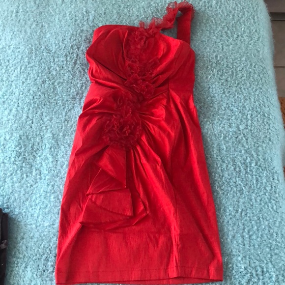 Daisy size medium short red evening dress night - Picture 2 of 4